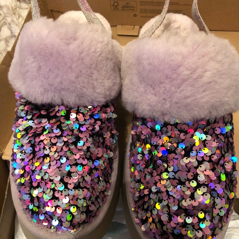 UGG SPARKLING SEQUIN PLATFORM DISCO LNC SZ 11